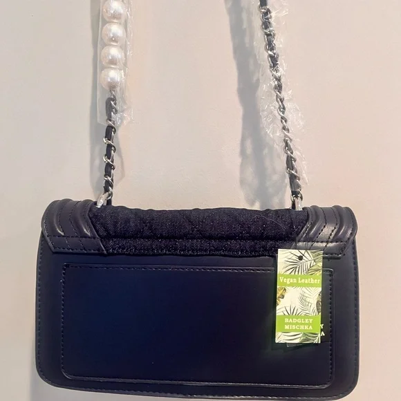 Badgley Mischka denim Quilted Shoulder Bag - Picture 3 of 6